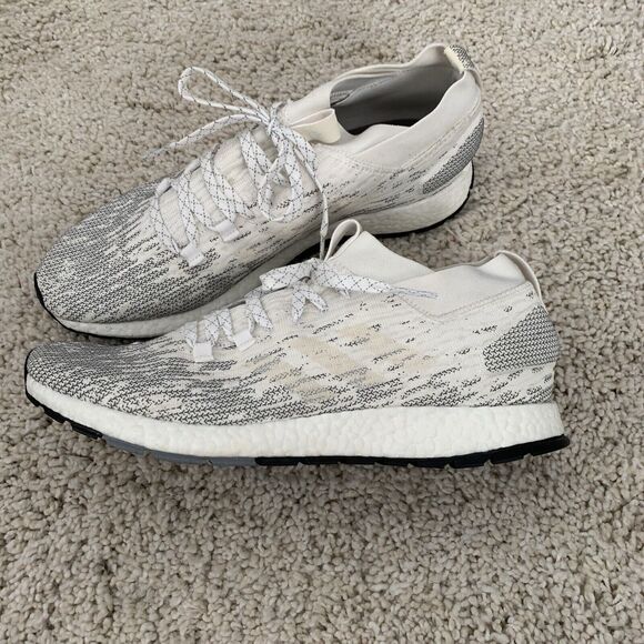 adidas PureBoost RBL Mens 12.5 Raw White Grey Running Pull-On Lace Ups NEW - Picture 9 of 9